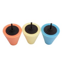 Auto Wheel Polishing Sponge Used for Electric Drill 3inch/ Burnishing Ball Cone Car Hub Buffing, 01 Orange