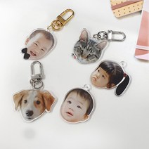 주문제작 아크릴 키링 포토 이니셜 커플 캐릭터 가방 차 키키링 굿즈 diy 열쇠고리, 1. 단면, 3. 하트, 1개