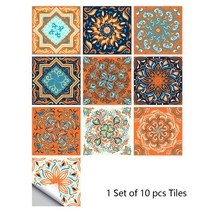 벽 바닥타일 10 개/대 만다라 Style 크리스탈 Hard 타일 세라믹 스티커 주방 옷장 홈 Decor Art 껍질 & 스틱 데칼보다 reballing bga, 54.MZ-2-117 - 30cmX30cmX10pcs