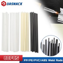 용접봉 롯드 200mm PP/PE/PVC/ABS 플라스틱 용접봉 용접 메쉬 수리 스트립이 있는 키트 자동차 범퍼용 납, 10 80PCS Set