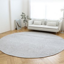 미들샤기 러그 거실 카페트 400원형 특대형 캠핑 매트 돔텐트용