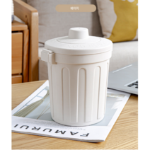 (꿀벌) 캠핌용 진공 음식물 쓰레기통, 베이지 1개
