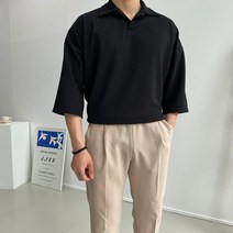 이브컴퍼니 버블 카라 오버핏 트임 7부티 (2497)