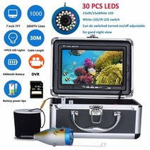 해루질 어군 탐지기 수중 낚시 카메라 15 피스 7 "15M 30m 50m 1000TVL 백색 led + 얼음 낚시/바다/, 1개, 06 30LEDs cable 30M-DVR, 폴란드