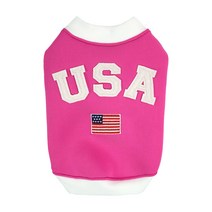 그루밍독 반려동물 USA 네오프렌 바시티 야구 점퍼, 핑크