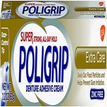 Super Poligrip Denture Adhesive Cream Extra Care - 2.2 oz Pack of 4, 1