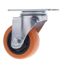 GHSHOP 3inch 로우 프로파일 캐스터 휠 1 세트 용 360도 상단 플레이트가있는 부드러운 고무 회전 캐스터, 3