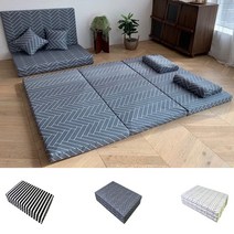 접이식 폴더 매트리스 3단 접는토퍼 2인 대형 블랙에어폼 퀸 원룸 층간소음방지 놀이매트