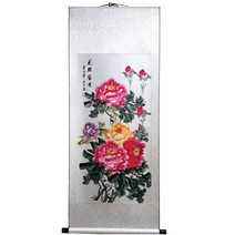 풍수백화점 호랑이 구어도 팔마도 목단 동양화 족자, 목단그림