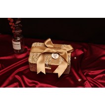케이스 여성 셀럽 고급 유럽식 결혼선물 신부들러리 포토박스, T03-26CMx16CMx10CM, C08-희게 닦다 색선물 케이스세트샴페인 리본