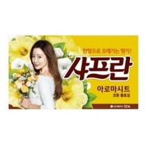 샤프란 아로마시트 섬유유연제 코튼 블로섬 본품, 3개, 50매