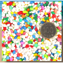 천연 인테리어 자갈 백자갈 흑자갈 옥자갈 칼라스톤 색모래 삼색자갈 오색자갈 화산석, 색자갈-하늘1kg