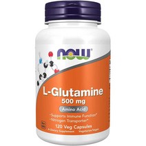 미국직구 이제 식품 L-Glutamine 500mg 질소 딜리버기 아미노산 120Veg 캡슐 흰색, 수량, 상세참조