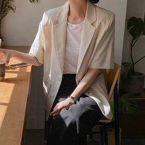 UTMOST로아 린넨 반팔자켓(베이직 여름 린넨 베스트재진행)