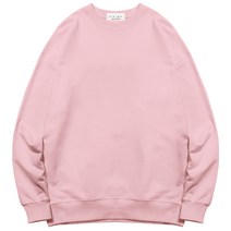 글래드블리스 남여공용 무지 오버핏 3단쭈리 맨투맨 티셔츠