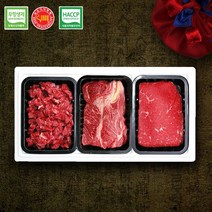 [무항생제 한우선물세트] 한우지애 1호 1.2kg (등심+국거리+불고기/각 400g) (1등급)