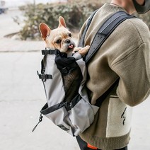 강아지 고양이 캥거루 포대기 슬링백 이동장 반려견 산책가방작은 개를위한 야외 여행 개, m-슈트 4-9kg, 협력사, 회색 위장