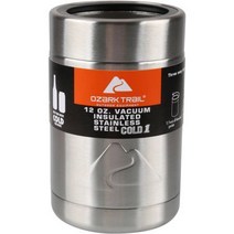 Ozark Trail 12-ounce Vacuum Insulated Stainless Steel Can Cooler with Metal Gasket null, 1, 기타