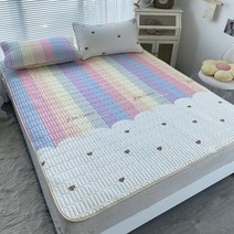 ANYOU 여름쿨매트 매트리스커버 쿨매트 3종 세트 침대쿨매트, 레인보우 섬