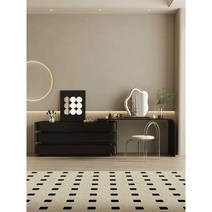 북유럽 블랙 거울 화장대 세트 콘솔 스탠드 서랍형, 블랙화장대 + 서랍장 3개