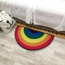북유럽 무지개 러그 놀이방 매트 카페트 현관 미끄럼 방지 발매트 아기방 꾸미기, 무지개매트 S