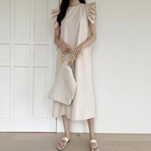 [바보사랑] 여자 여름 데일리 소매 프릴 7부 점프수트