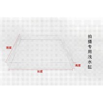 촬영소품 아크릴 수조 특수촬영 물 어항 수족관 업소용 투명수조, 얕은물길이60너비40높이5.5cm