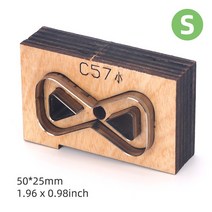 DIY 가죽 금형 절단 칼 다이 홀더 나무 커터 스탬핑 수제 벨트 키 지퍼 공예, 01 S-1PCS