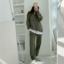 토마토팩토리 여성용 바스락 오버핏 아노락 조거 긴바지 세트(3color)