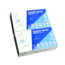 글러브센스 라텍스 장갑 L사이즈, 100매입, 2개