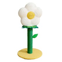 귀여운 고양이 스크래칭 포스트 고양이 꽃 스크래칭 포스트 대형 고양이를 위한 작은 고양이 스크래칭 포스트 새끼 고양이 스크래칭 포스트 귀여운 고양이 스크래처 실내 고양이, White, White