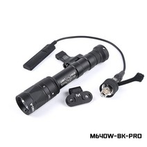 WADSN Surefir M640B M640W M640C M640U M640V 전술 손전등 스트로브 Airsoft 스카우트 라이트 사냥 WeaponLight Mlok Key, 08 M640W BK SF LOGO, 1개