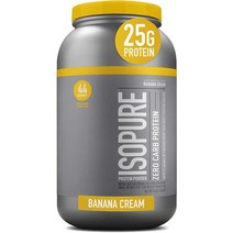 WPI보충제 게이너 단백질 살찌는보충제 비타민 C 아연이 sopure Whey solate Protein Powder 25g 탄수화물 제로 케토 맛 딸기 크림 3파운드, 바나나 크림, 3파운드(1팩)