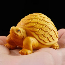 상상토이즈 거북이 나무조각 행운 돈을 부르는 장식품