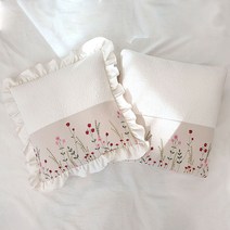 수피아코코 코스모 광목 자수 방석