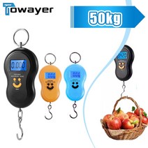 산업용 매달림 톤백 크레인 전자 저울 50kg 미니 디지털 저울 낚시 수하물 여행 가중, 주황색