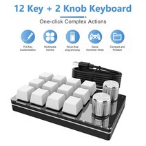 6 키 미니 키패드 무선 키보드 Numpad 기계식 게임 프로그래밍 Hotswap PS, 02 White USB 12Keys