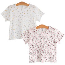 아이스토리키즈 아일렛 셔링티셔츠 2P