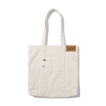 LEE 빈티지 로고 로코 포켓 에코백 아이보리 YE