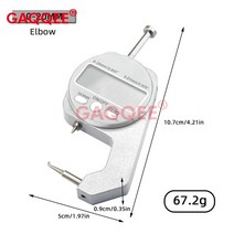 디지털 도막두께측정기 도색 도장 초음파 두께 측정기 디스플레이 게이지 아연 합금 전자, 0-20mm 팔꿈치