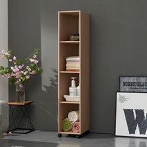 블리스데코 신시아 300 틈새 오픈형 이동식 행거 DRF021_C, 오크