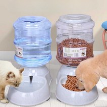 자동 사료 급여기 세트 반려동물 배식기 디스펜서, 11L 식수기