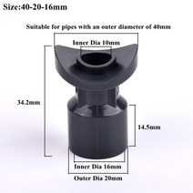 1pc 32 ~ 110 mm UPVC 안장 인터페이스 아크 생성 티 조인트 가든 조경 튜브 연결 수도관 거치대, 03 40-16mm_01 1Pc