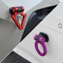 자동차 견인고리 스트랩 스터커 부착식, 05. SILVER, B TYPE (CIRCLE TYPE)