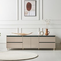 데코라인 피코 티비다이 무선충전 거실장 1800, 그레이