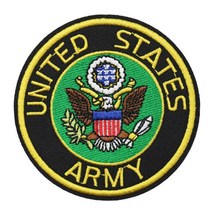 미군용품 밀리터리 패치 와펀USMC 자수 배지 미국 공군 아이언 패치 밀리터리 아플리케 해군 엠블럼 스티커, 03 diameter 7.6cm