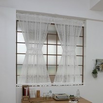 레이스 장구커튼 가로140cm 세로-맞춤제작 주방커튼