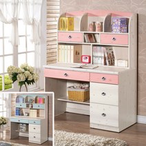 퍼니아트 폭이깊은 우등생A 책상책장세트(편수책상) Sinyeong-04, 워시