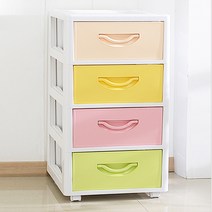 코디 잠금 양면 고리형 파스텔 카멜레온 4단 시리즈 수납장, 420코디 화이트칼라 4단 (고리형)