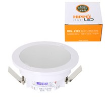 히포 LED 4인치 원형 다운라이트 매입등 10W DLD-210W 전구색 노란빛, 1개